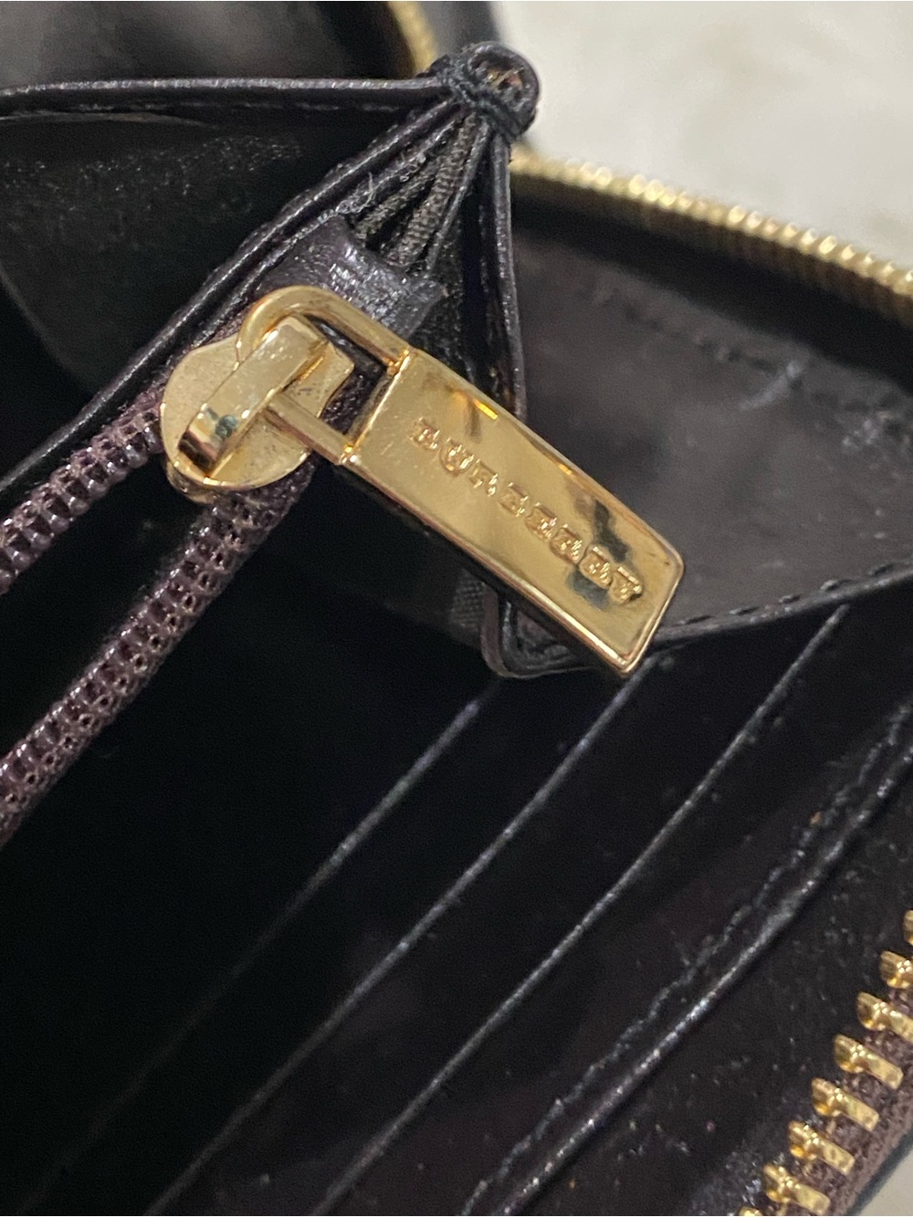 Burberry Zip-Around Nova Check Logo Long Wallet with Leather Trim - Picture 8 of 14